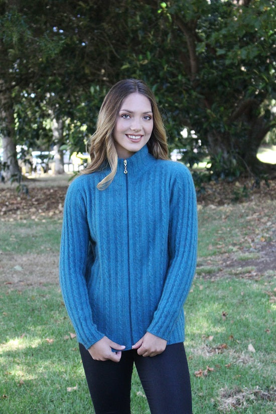 Lothlorian | Possum Merino Rib Cable Jacket