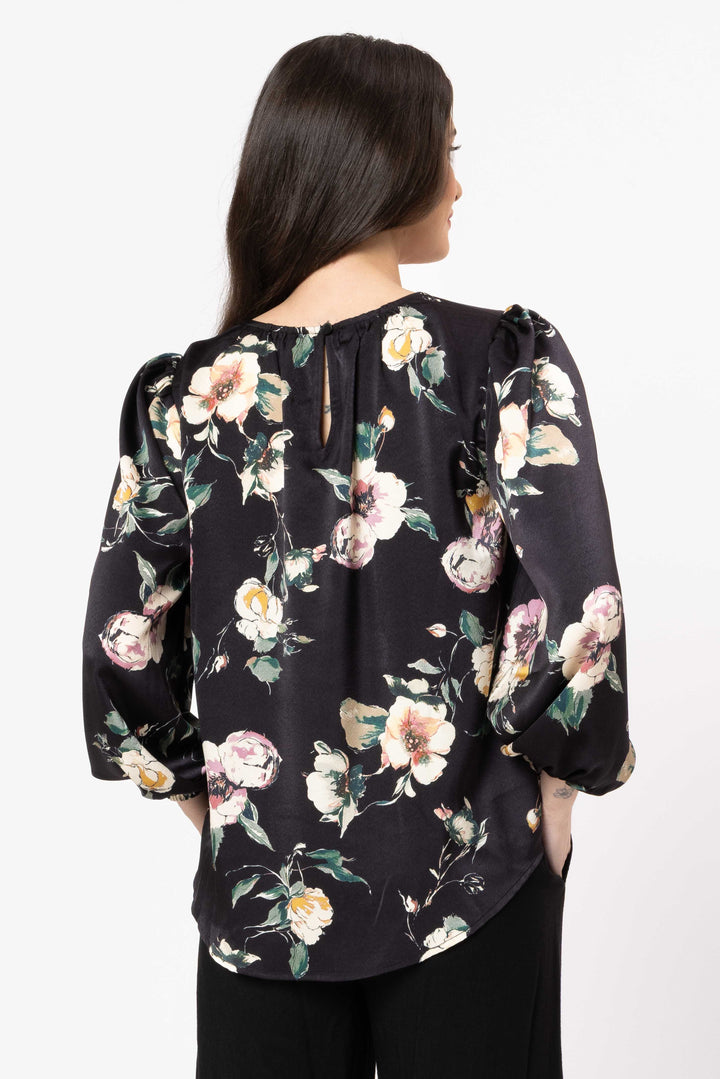 Luca Ink Bloom Lorenza Blouse - Back View