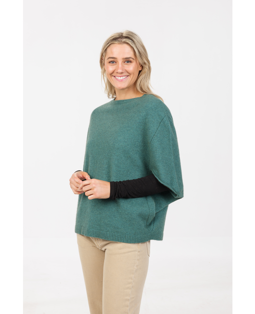 Split Sleeve Poncho Mist S-M