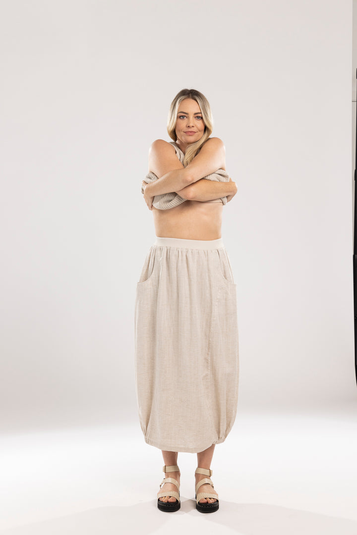 Mi Moso | Ida Barrell Skirt - Linen