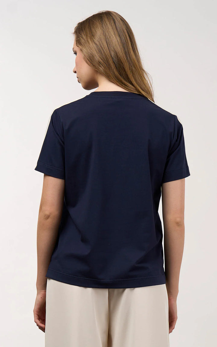 Madly Sweetly | Linear Tee in Navy