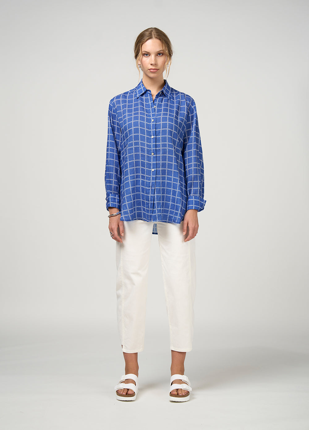 Madly Sweetly | Wavelength Shirt - Cornflower White