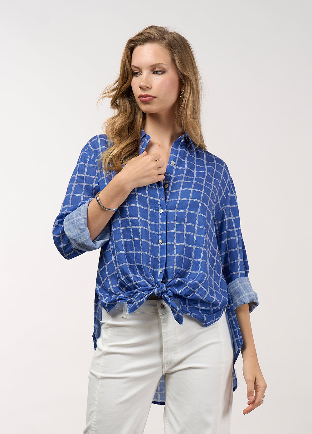 Madly Sweetly | Wavelength Shirt - Cornflower White