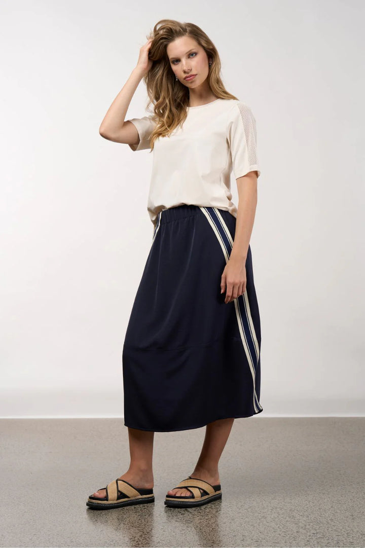 Madly Sweetly | Linear Skirt in Navy