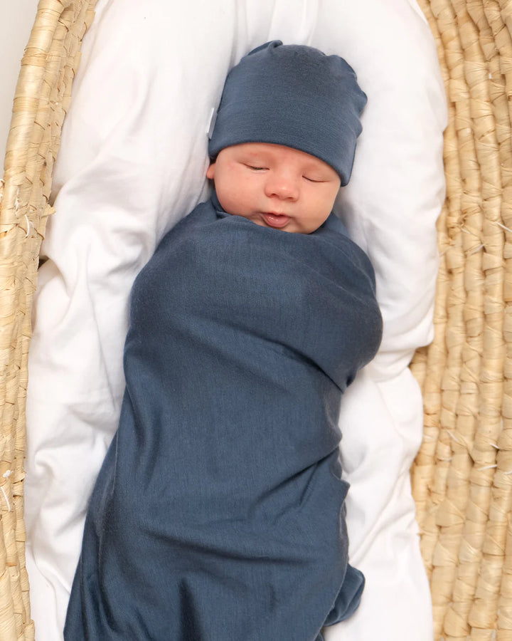 Merino Swaddle Wrap Denim