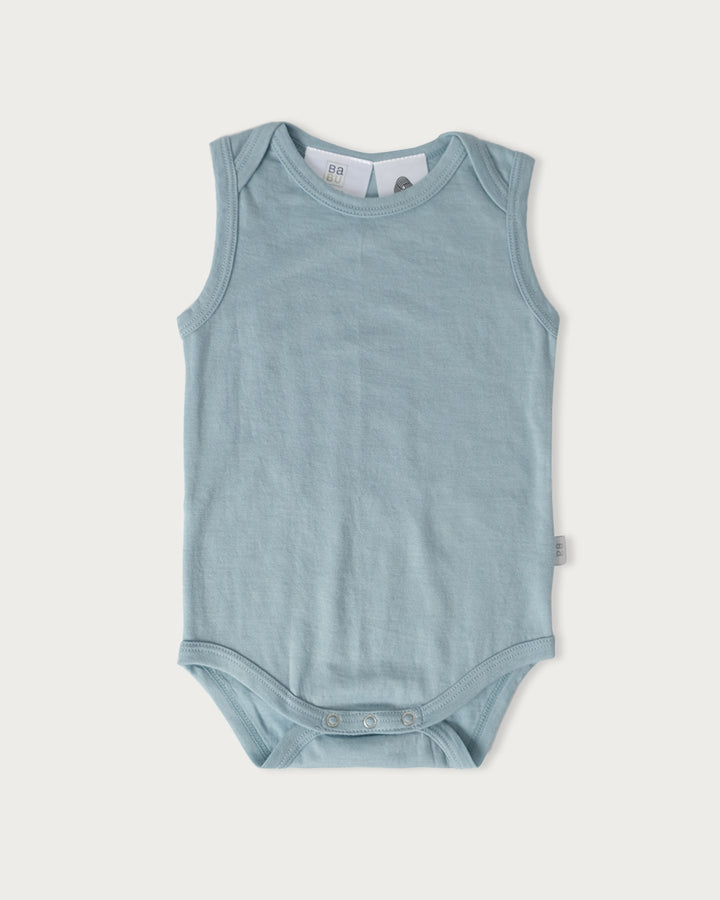 Singlet Bodysuit Merino Gum Drop 0-3 Months