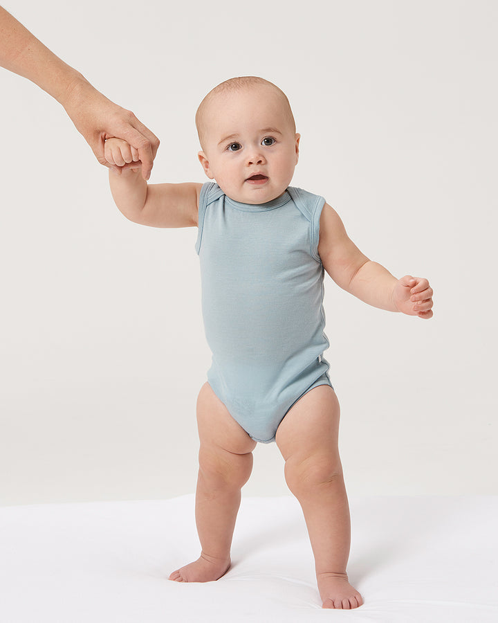 Singlet Bodysuit Merino Gum Drop 0-3 Months