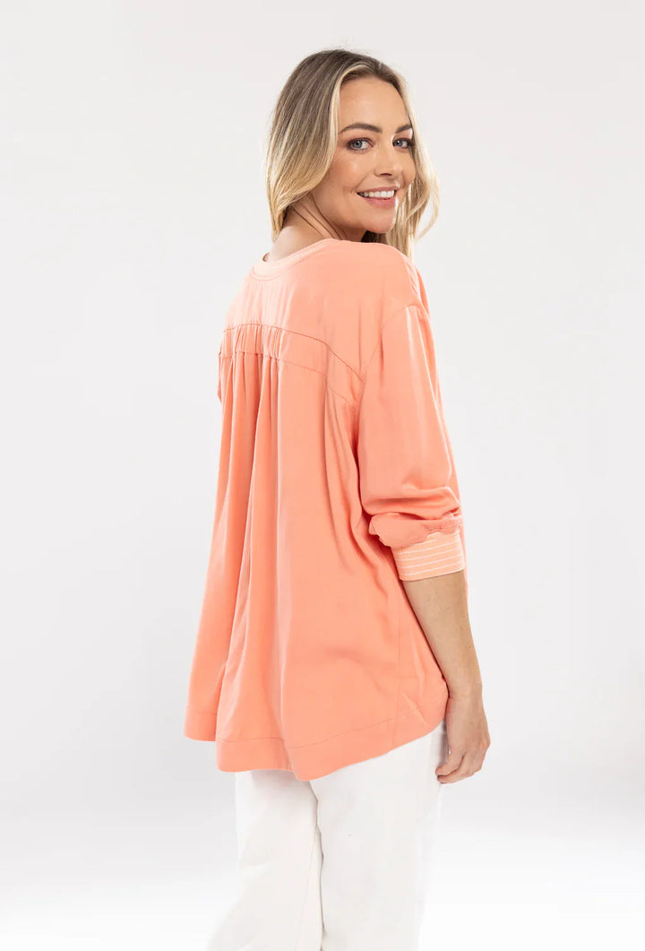 Mi Moso | Neve Top - Orange - Back View