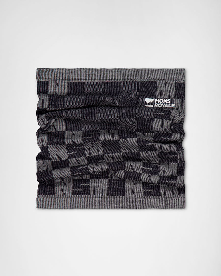 Mons Royale | Unisex Ascender Merino Neckwarmer - Dried Sage Black