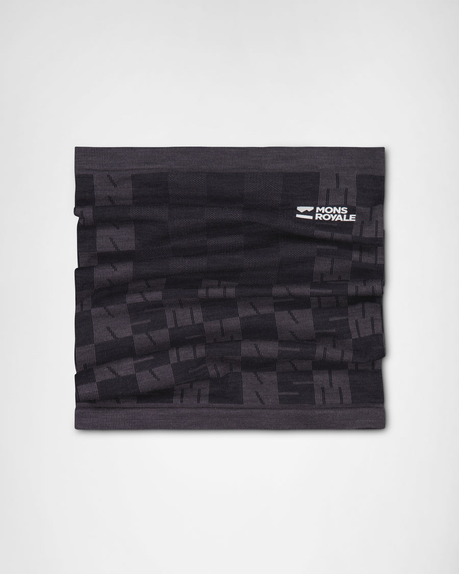 Mons Royale | Unisex Ascender Merino Neckwarmer Forged Iron Black