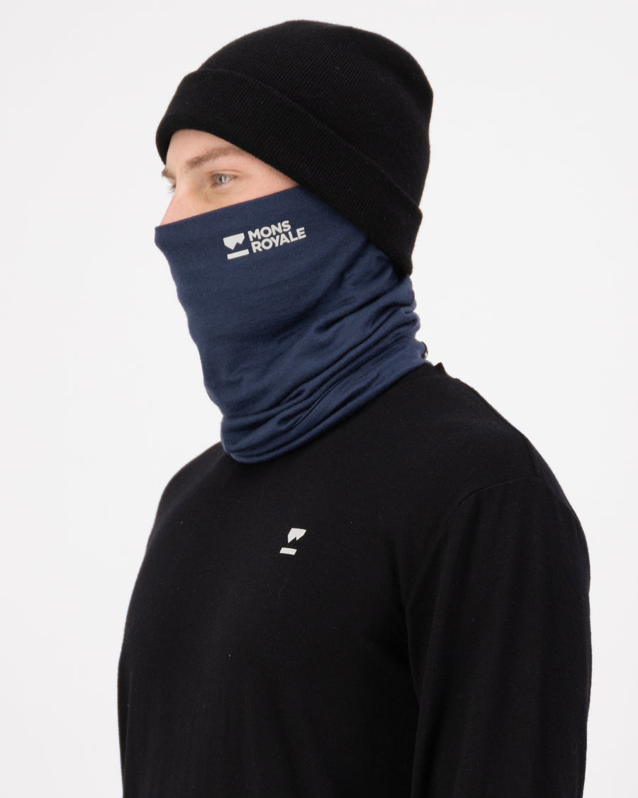 Mons Royale | Unisex Double-Up Merino Neckwarmer - Midnight