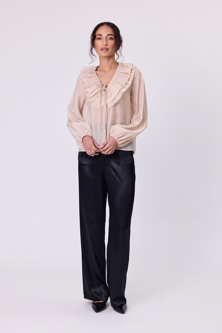 Navy & Co. | Jive Frill Blouse - Champagne