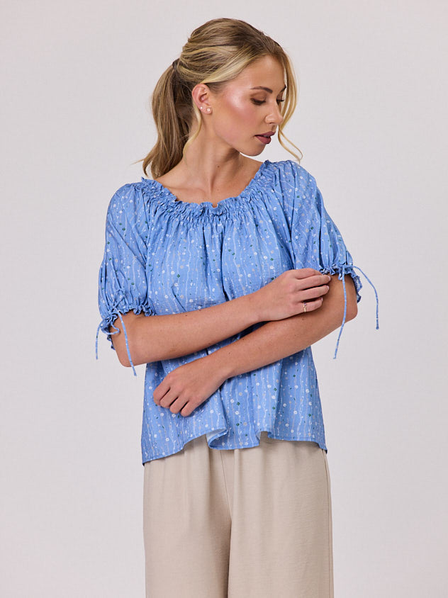 Daisy Chain Top - Blue Aura