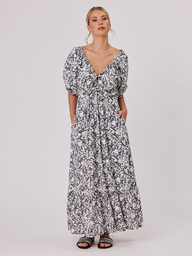 Ruch Dress - Paisley Print
