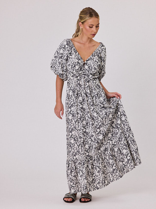 Ruch Dress - Paisley Print