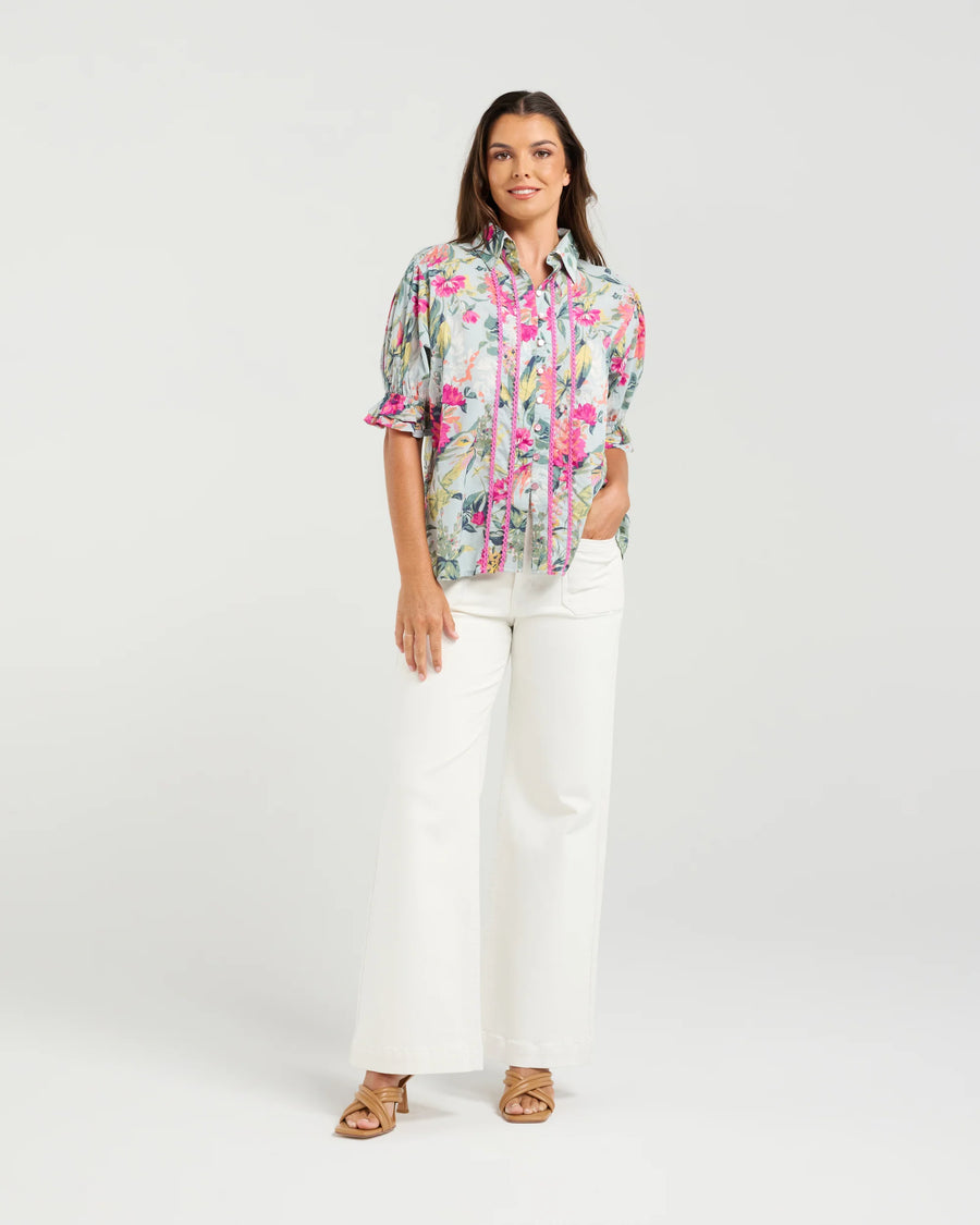 NMBR Rose | Bossa Top - Azealea Flower - Front View