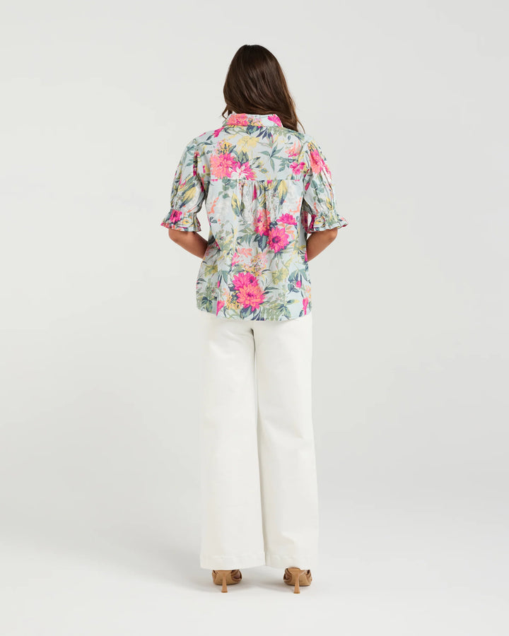 NMBR Rose Bossa Top Azealea Flower Back View