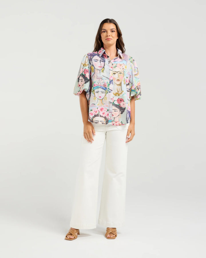 NMBR Rose | Jojoba Top - Frida Print