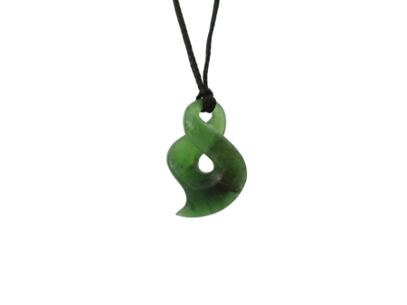 Pendant New Zealand Jade Twist with Tail - 25mm