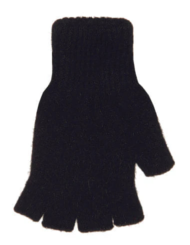 Native World | Possum Merino Plain Fingerless Glove - Black 