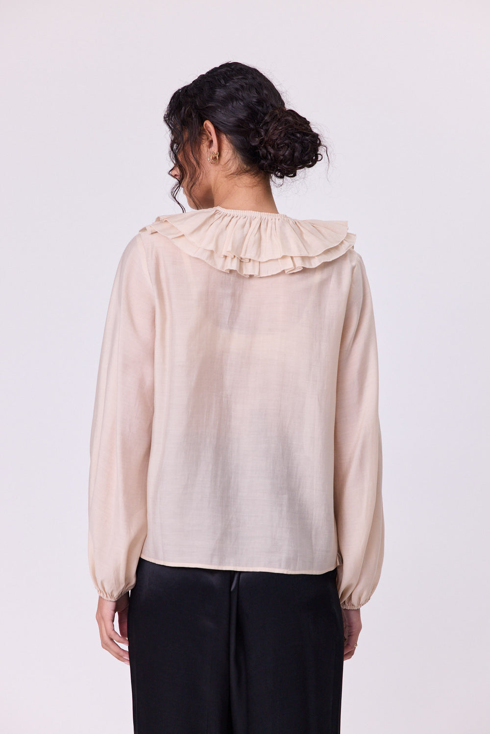 Navy & Co. | Jive Frill Blouse - Champagne