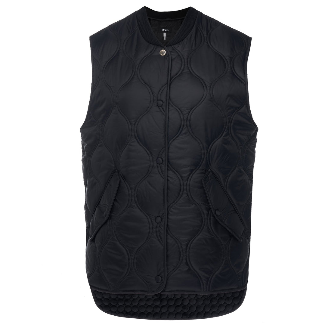 Moke | Neve Quilted Vest - Black
