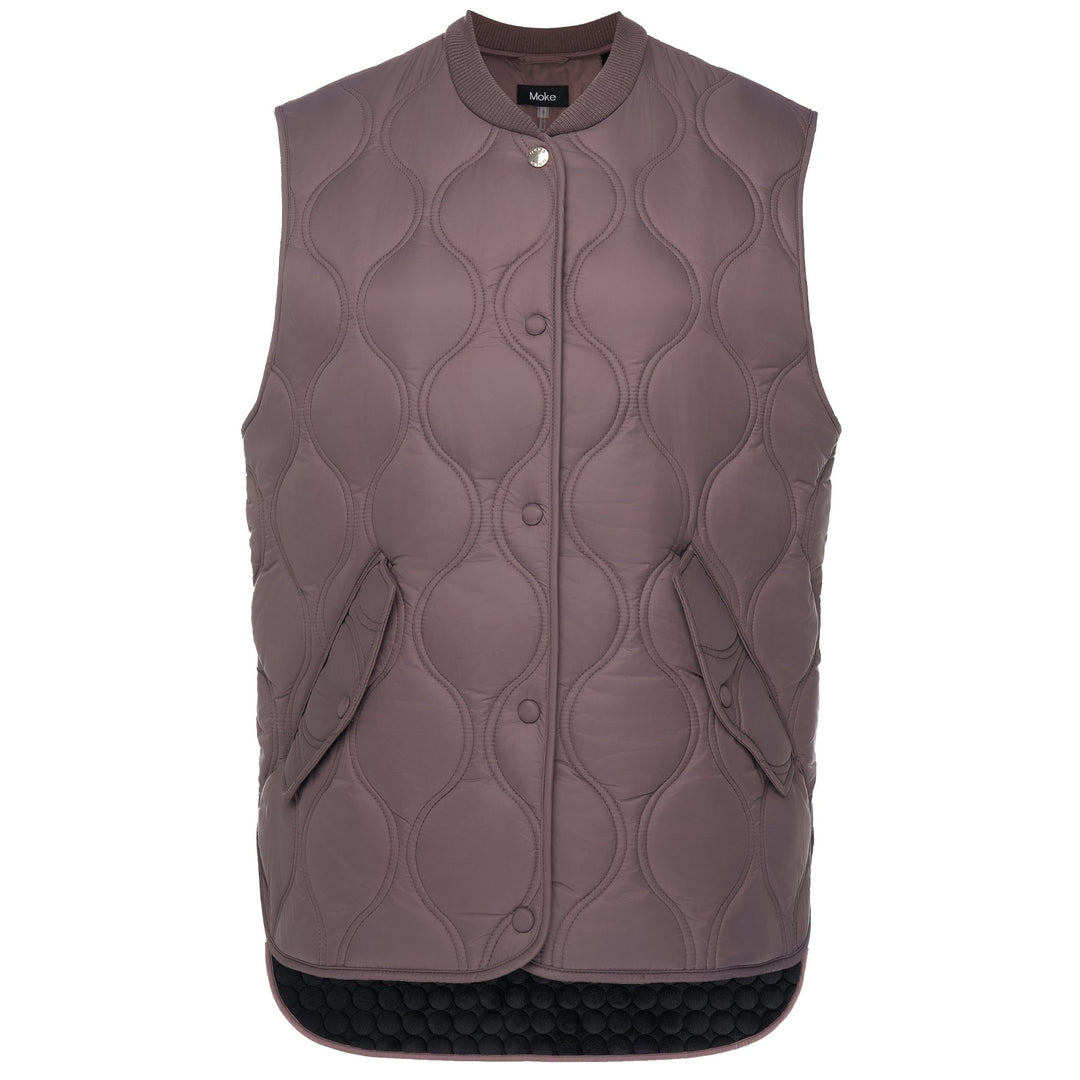 Moke | Neve Quilted Vest - Cocoa Powder