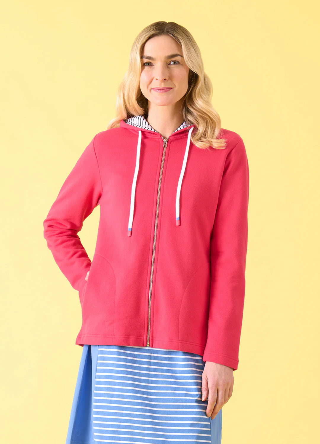 Charlie Jane | Cardrona Zip Sweat - Raspberry