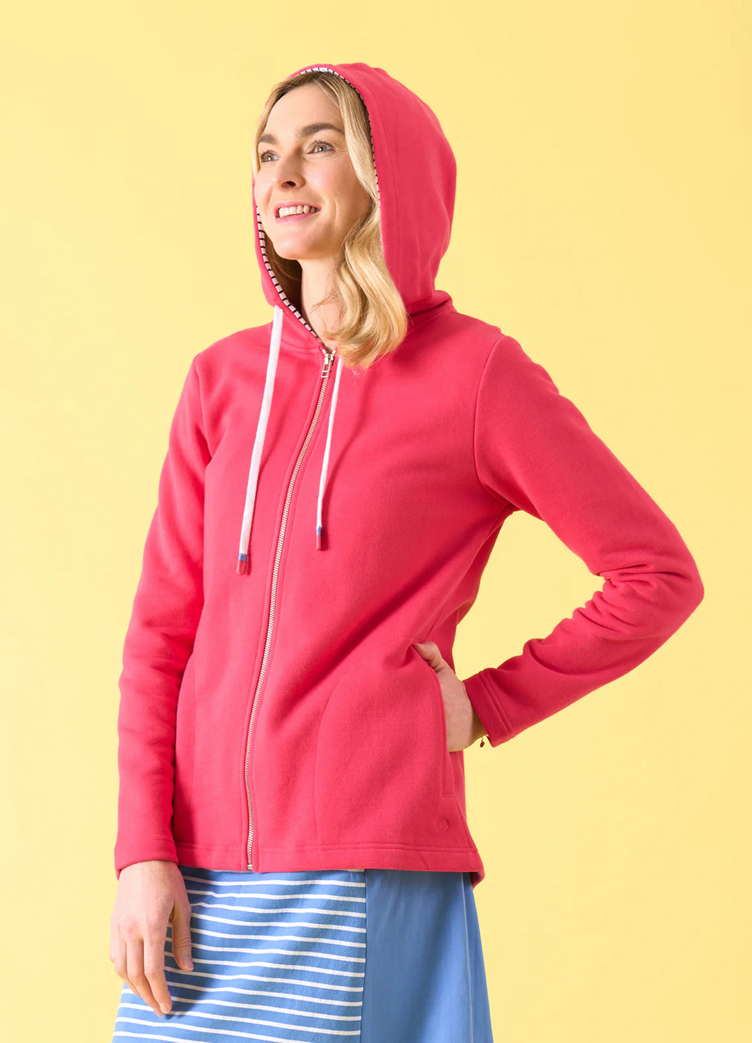 Charlie Jane | Cardrona Zip Sweat - Raspberry