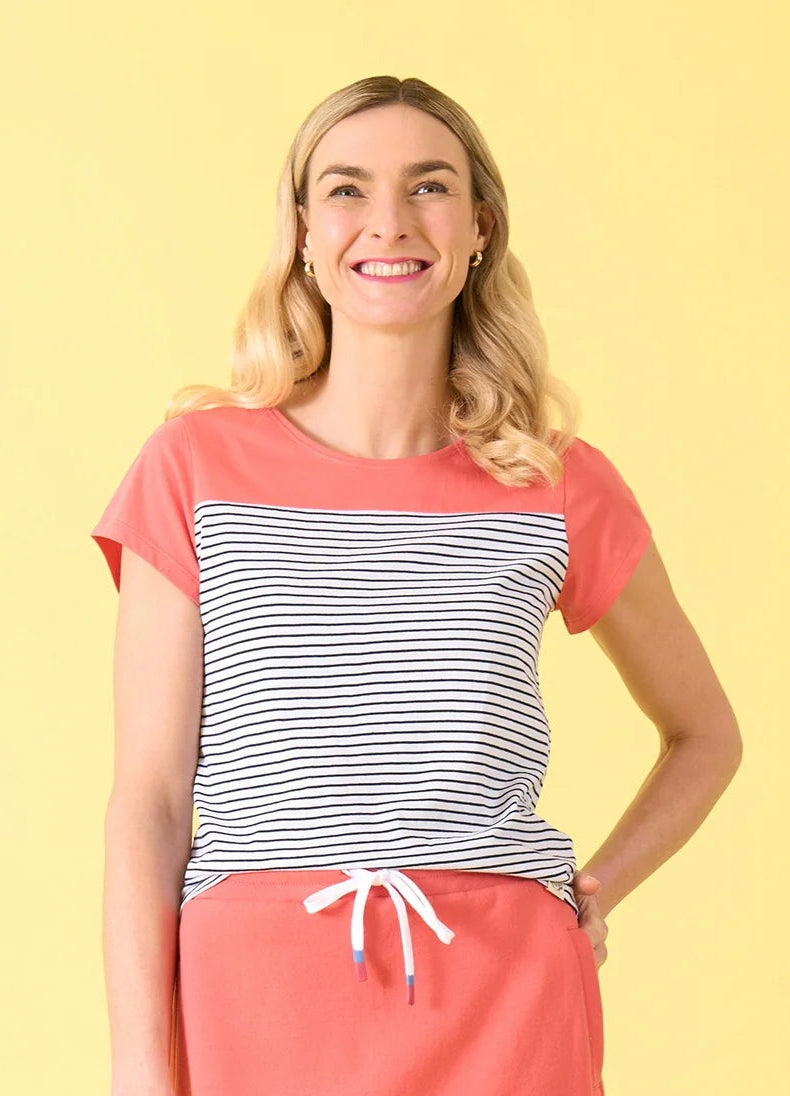Charlie Jane | Sumner Tee - Coral