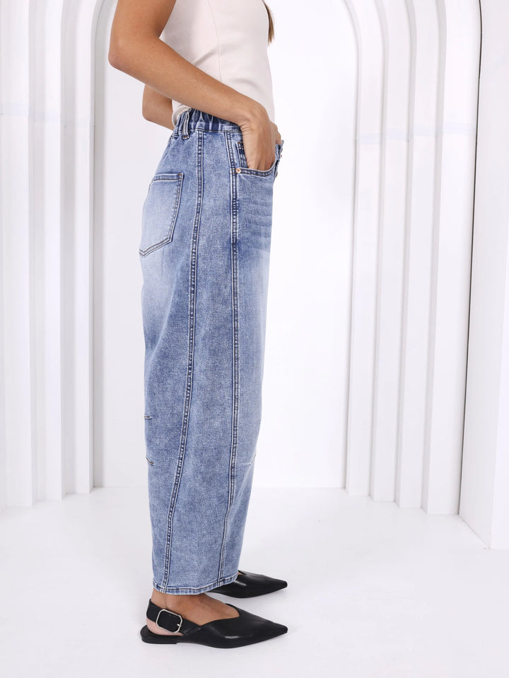 Monaco | Carson Barrel Jeans - Blue