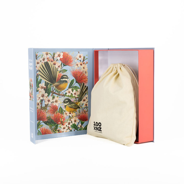 Puzzle Box Native Flowers & Chatty Fantails