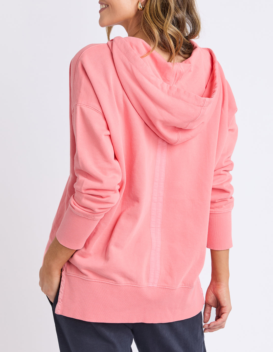 Paris Hoody in Cosy Coral - Back View