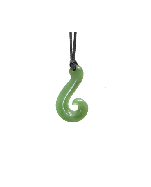 Pendant NZ Jade Fish Hook - 35mm