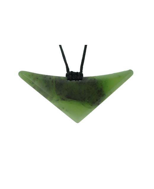 Pendant New Zealand Jade Triangle Wrapped 25mm