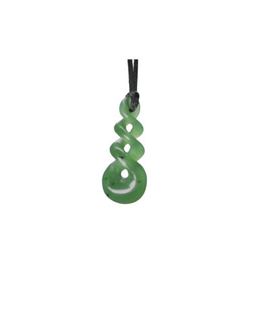 Pendant New Zealand Jade Twist Triple 30mm