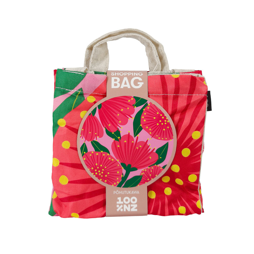 Bright Pink Pohutukawa Shopping Bag