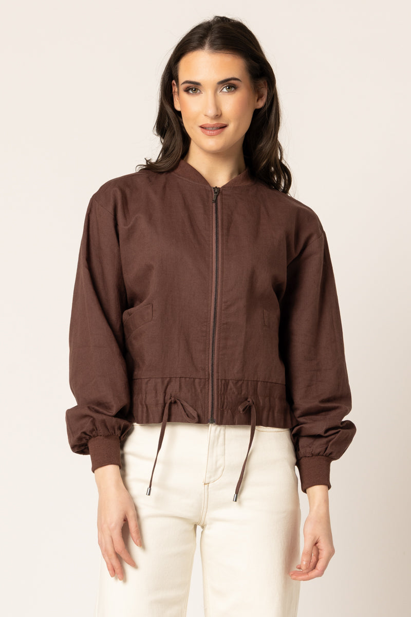 Keen Bomber Jacket - Espresso Linen