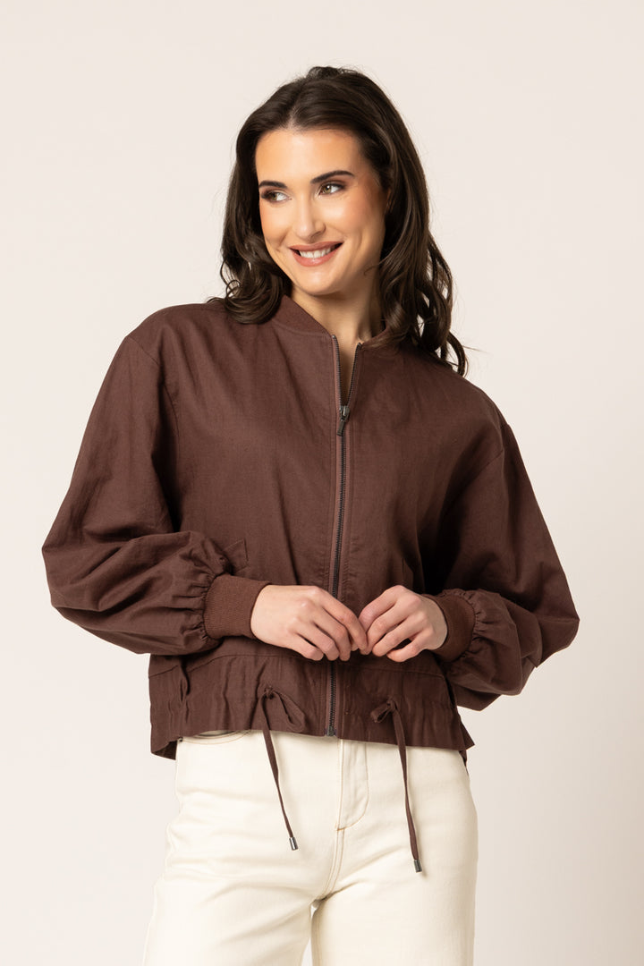 Keen Bomber Jacket - Espresso Linen