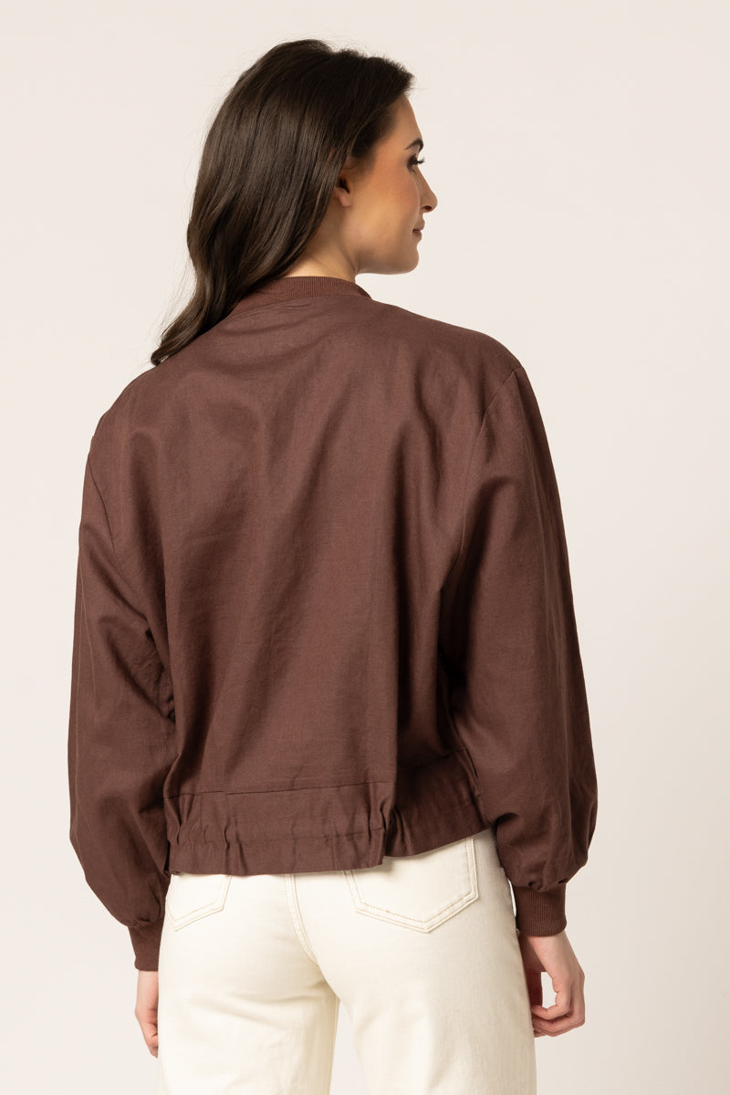 Keen Bomber Jacket - Espresso Linen