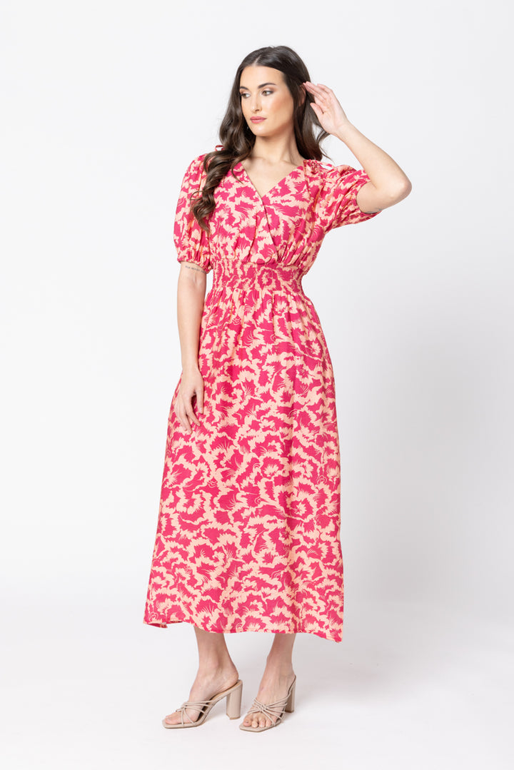 Seeking Lola | Skillfull SS Midi Dress - Rosette Burst