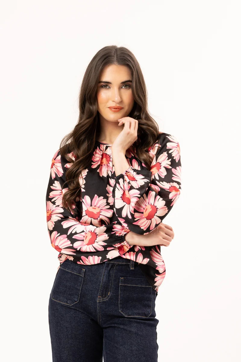 Seeking Lola | Conected Blouse - Bold Rosette