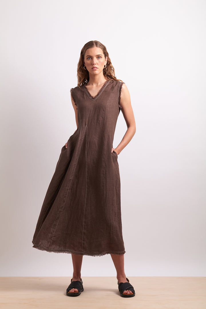 Neris | On The Edge Dress - Cocoa
