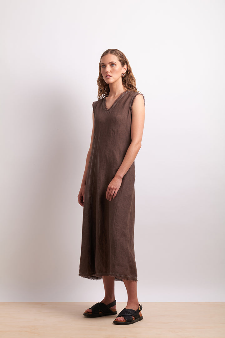 Neris | On The Edge Dress - Cocoa