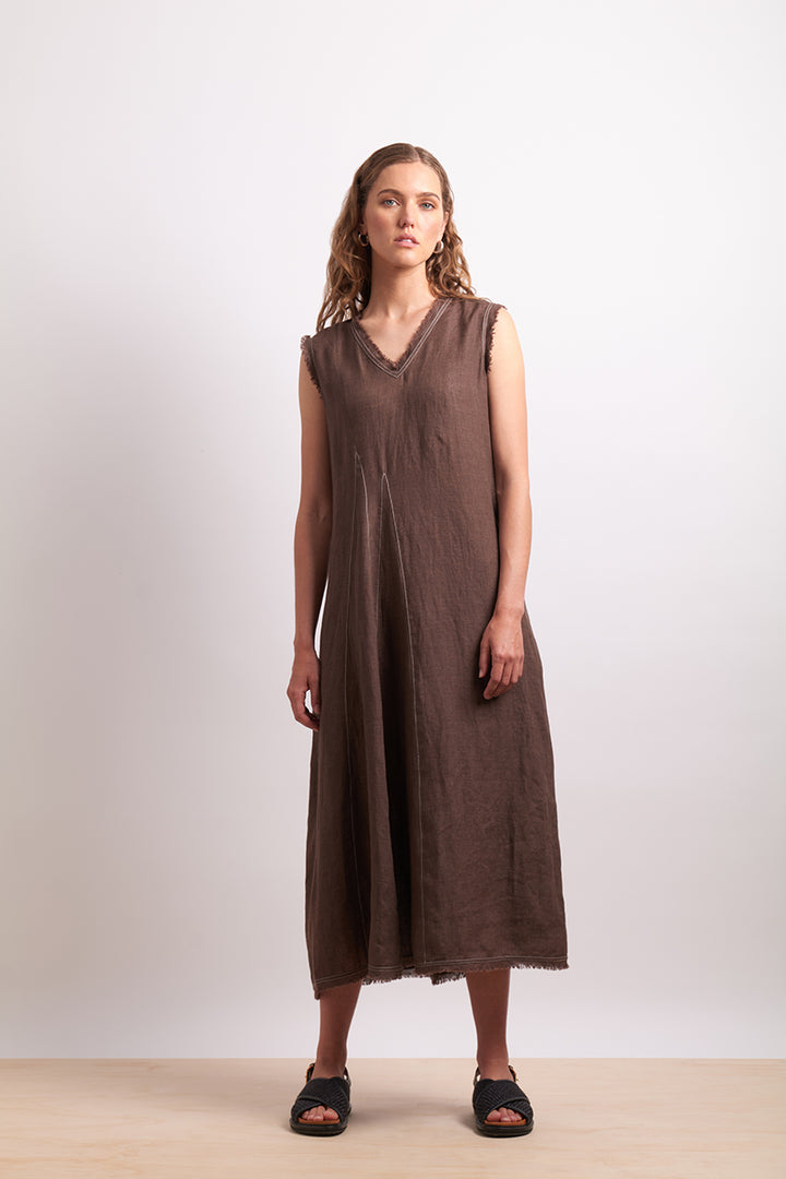 Neris | On The Edge Dress - Cocoa