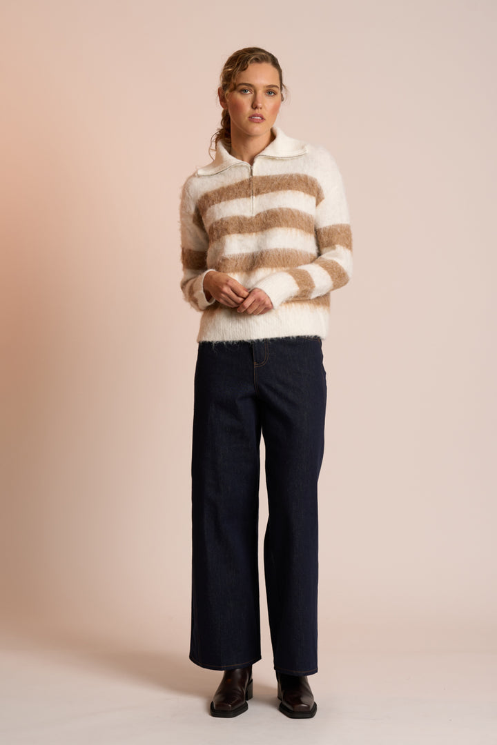 Neris | The Zip Jumper - Pearl + Sesame