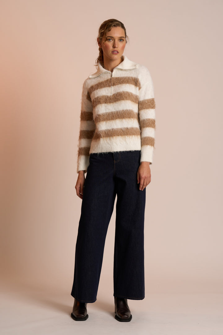 Neris | The Zip Jumper - Pearl + Sesame