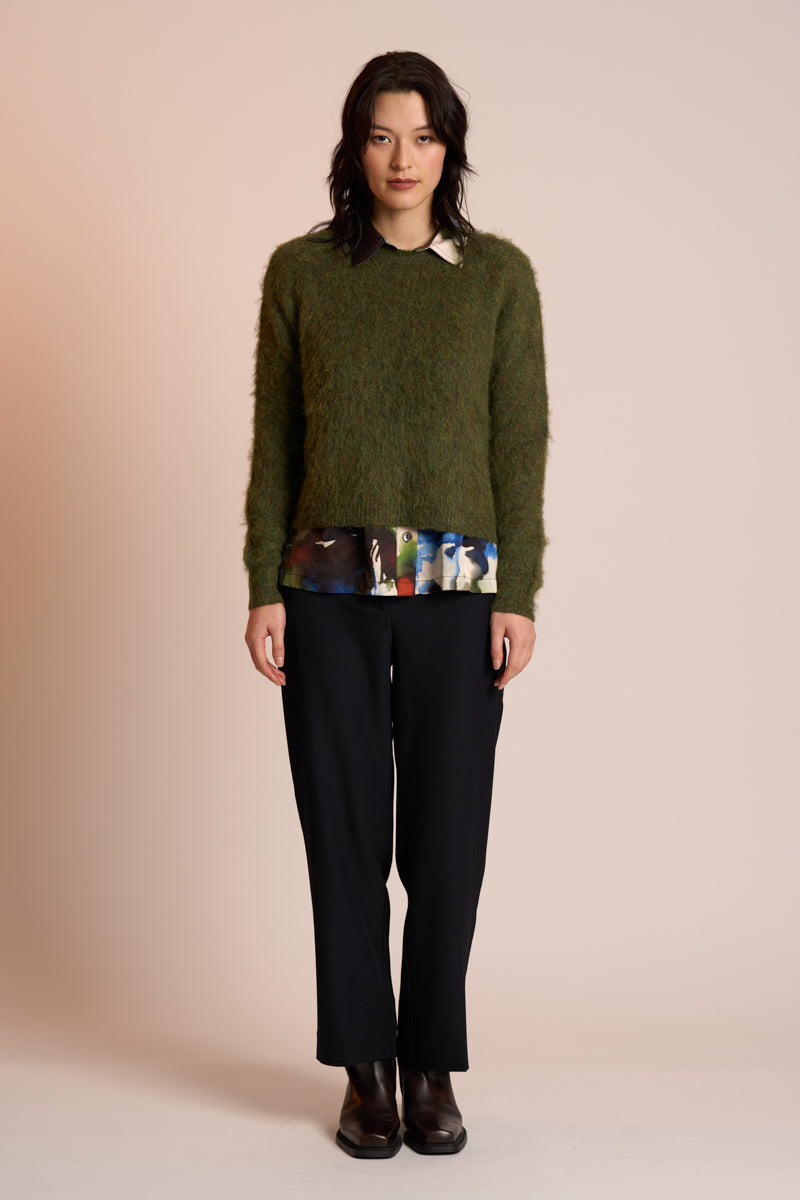 Neris | Fluff Piece Jumper - Moss