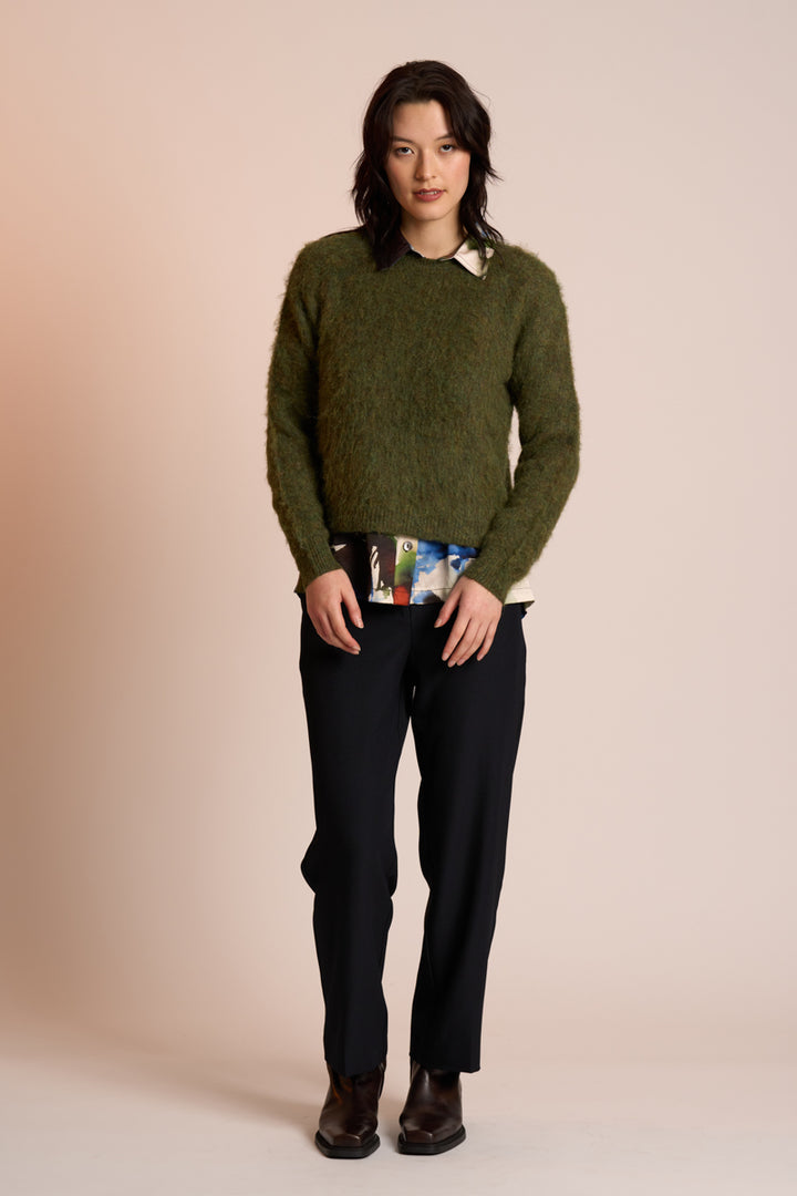 Neris | Fluff Piece Jumper - Moss