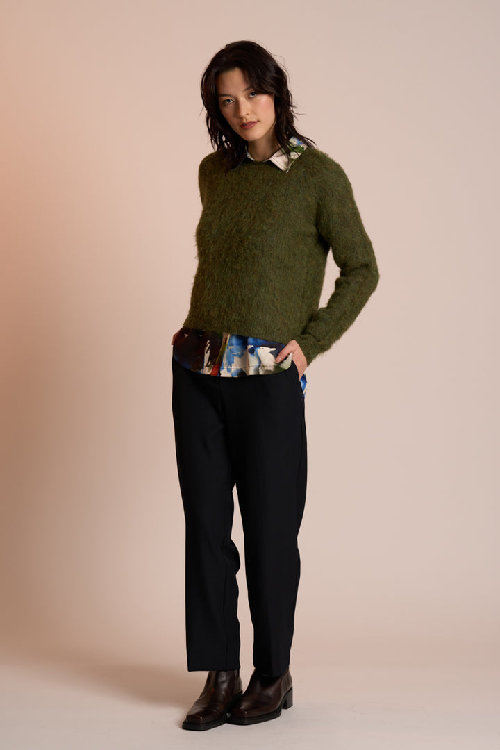 Neris | Fluff Piece Jumper - Moss
